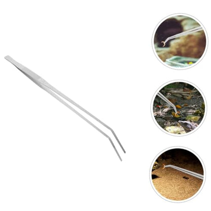 TOYANDONA Aquascaping Tweezers Long Tweezers for Fish Bone Reptile Feeding Tongs Precision Stainless Steel Fish Tank Tools