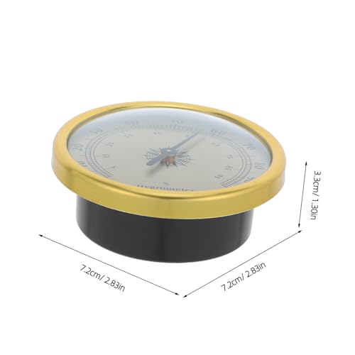 COHEALI Analog Hygrometer 72mm Golden Humidity Gauge No Battery Mechanical Thermometer for Wine Cellar Terrarium Office Desk Indoor Humidity Measurement