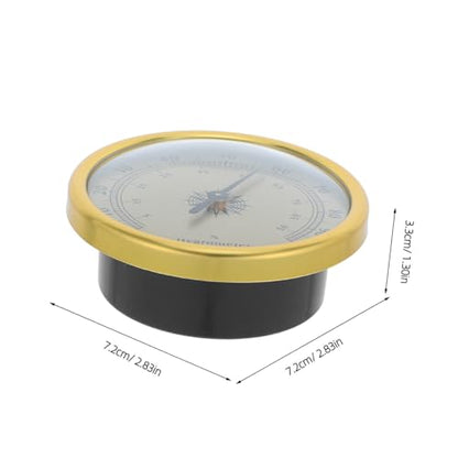 COHEALI Analog Hygrometer 72mm Golden Humidity Gauge No Battery Mechanical Thermometer for Wine Cellar Terrarium Office Desk Indoor Humidity Measurement