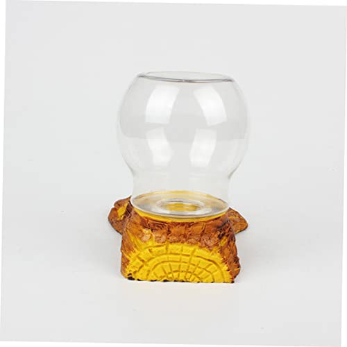 Toddmomy Automatic Reptile Drinking Fountain Resin Crafted Tortoise Basin Easy- Pet Water Feeder Lizard Water Bowl