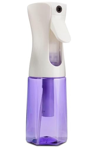 Continuous Mist Spray Bottle – Ultra Fine Mist for Hair Styling, Salon Use, and Versatile Applications – Ideal for Plants, Cleaning, and Travel – 5 oz Purple Octagon Shape Empty Bottle - color: Purple - 150ml