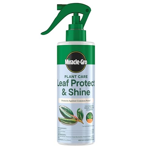 Miracle-Gro Indoor Potting Mix (6 qt.) and Plant Food (8 fl. oz.) for All Plant and Plant Care Leaf Protect & Shine (8 fl. oz.) - Bundle for Growing, Fertilizing, Protecting and Cleaning Houseplants - size: 6 qt (Care Bundle), style: 6 QT