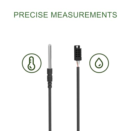 Dual Probe Temperature & Humidity Controller, Independent Sensors for Precise Temperature and Humidity Control, Compatible with Humidifiers, Dehumidifiers, Heating & Cooling Systems