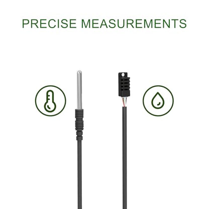 Dual Probe Temperature & Humidity Controller, Independent Sensors for Precise Temperature and Humidity Control, Compatible with Humidifiers, Dehumidifiers, Heating & Cooling Systems