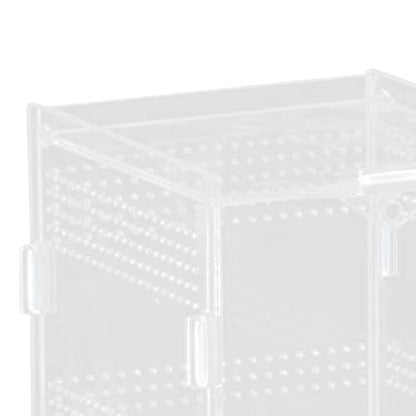 Reptile Breeding Box Terrarium Clear Animal Habitat Cage with Ventilation Holes for Geckos Frogs Hermit Crabs- 12x12x20cm - size: 12x12x20cm