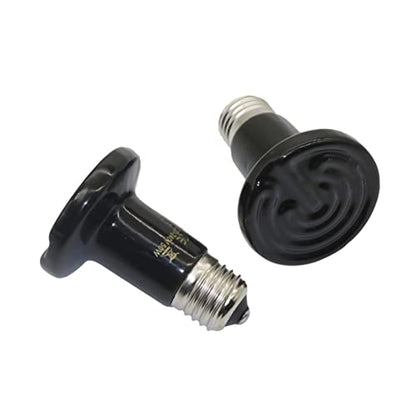 10 Pcs 25W 50W 75W 100W E27 Pet Heating Light Pet Brooder Lamp Mini Infrared Ceramic Heat Bulb Black for Reptile(75W) - color: 75W