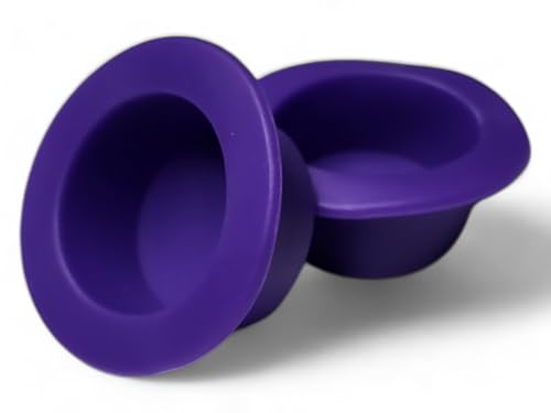 .5oz Purple Silicone Reptile Feeding Dish – Small Flexible Food & Water Bowl – Ledge Compatible for Suction & Magnetic Holders – Durable, Easy Clean Cup for Geckos, Frogs & Small Pets
