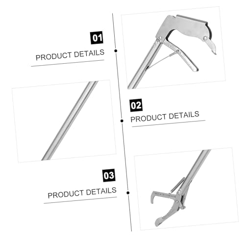 Stainless Steel Snake Catcher Clip Practical Folding Trap Clamp with Lock 36-inch Long Reach Reptile Handling Tool for Safe and Effortless Snake Capture