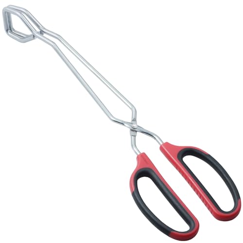 HINMAY 13-Inch Stainless Steel Scissor Tongs with Comfort-Grip Handle - size: 13-Inch