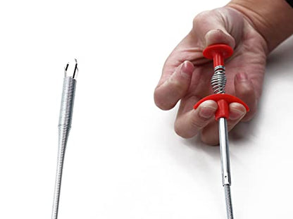 Hair Drain Clog Remover Tool,Hook Hair Catcher Bendable Spring Pipe Home Kitchen Bathroom Drain
