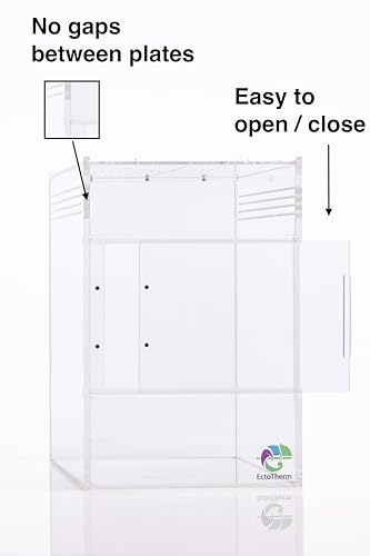 EctoTherm Jumping Spider Enclosure - for Habitat, Terrarium Kit and Arboreal Tarantula Enclosure - size: Small/Medium