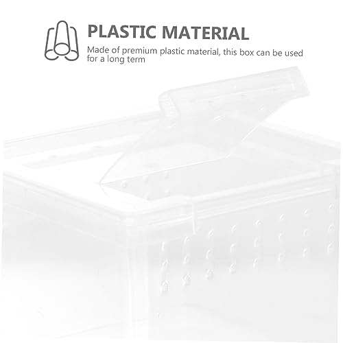 Transparent Reptile Breeding Box Durable Plastic Habitat with Ventilation for Lizards and Insects Pet Feeding Container for Comfortable Living Environment
