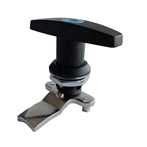 2PCS T Handle Lock Keyed Alike RV Garage Cabinets Letter-Box Drawer Black - size: 3"x2.3"
