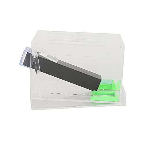 Acrylic Cricket Feed Box with Observation Window for Reptile Terrarium Insect Care Kit, Non-Toxic Material for Easy Cleaning, Tank Box for - size: S