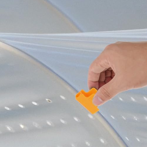 30pcs Greenhouse Clips Sunshade Net Fixing Clamps 11mm Plastic Cover Clips for Garden Hoops Tarp Awning Clamp Suitable for Greenhouse Hoops Grow Tunnel
