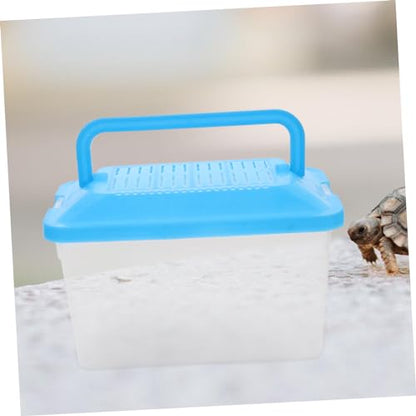 3pcs Plastic Turtle Fish Tank Hamster Cages Plastic Handheld Fish Tank Aquarium Divider Lizards Terrarium Tank Pet Lizard Habitat Pen Turtle Tank Large - color: Random Colorx3pcs, size: 15x11cmx3pcs