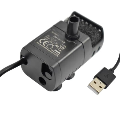 CONQUERALL DC 5V USB Cat Fountain Replacement Pump 1W 39GPH 2.3ft with 3.3ft Silicone Tube for Dog Drinking Bowl (Black) - color: Usb 5v 1w 150l/H 75cm Head