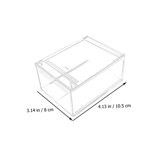 Mipcase 1pc Transparent Reptile Breeding Box Durable Terrarium Container for Snakes Lizards and Frogs Easy to Clean Spacious Habitat for