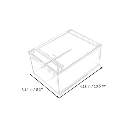 Mipcase 1pc Transparent Reptile Breeding Box Durable Terrarium Container for Snakes Lizards and Frogs Easy to Clean Spacious Habitat for