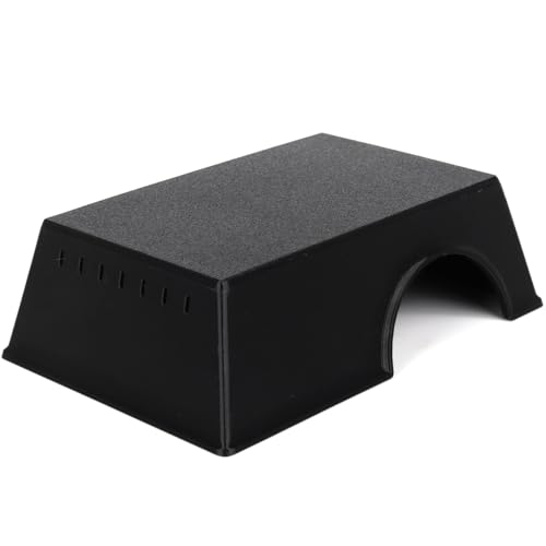 Snake Hide, Leopard Gecko Tank Accessories for Reptile Ball Python Crested Gecko Lizard Bearded Dragon - BlackHideXL - color: Black, size: XL-Extra Large