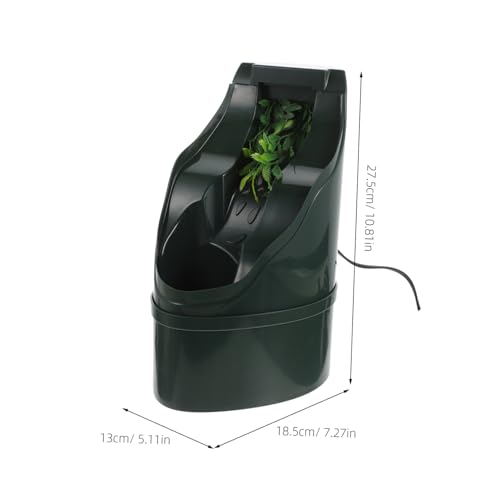 POPETPOP 1pc Waterfall Shape Lizard Drinking Bowl Auto Pet Water Dispenser Pump Stable Circulating Filtration Unique Decor for Reptiles and Pets