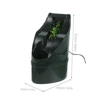 POPETPOP 1pc Waterfall Shape Lizard Drinking Bowl Auto Pet Water Dispenser Pump Stable Circulating Filtration Unique Decor for Reptiles and Pets