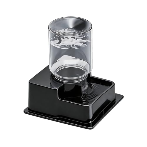 Automatic Reptile Waterer, 30ml Nano Dripper for Chameleons & Geckos, Portable Drinking Dish for Tortoise Lizard Frog Hermit Crab, Lightweight Abs Feeder for Travel & Hatchling Enclosures, 100g Black - color: Black