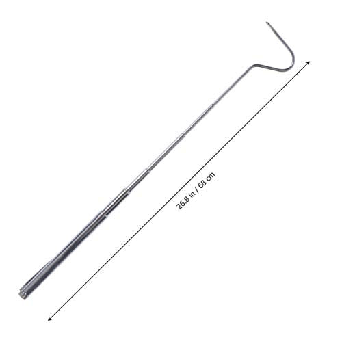 Mipcase 3pcs Stainless Steel Retractable Snake Hook Tool Professional Reptile Grabber for Safe Handling of Snakes and Reptiles Portable Design for Outdoor Use