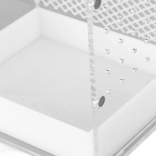 Reptile Terrarium Tank Acrylic Highly Transparent Clear Habitat Tank for Leopard Gecko Snake - Ideal Enclosure for Your Reptile Pets(S)