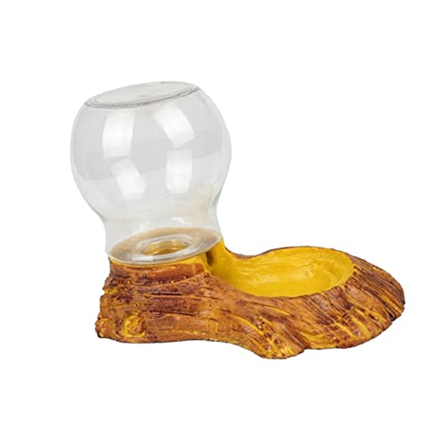 Toddmomy Automatic Reptile Drinking Fountain Resin Crafted Tortoise Basin Easy- Pet Water Feeder Lizard Water Bowl