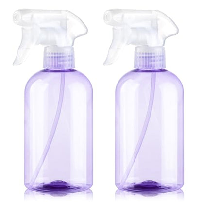 Spray Bottles 2Pack 10oz Plastic Squirt Bottles Empty Water Spray Bottle | Mist Stream BPA-free Refillable Sprayer Container Adjustable Nozzle for Watering Plants, Pet Training, Kitchen Cleaning - color: Purple