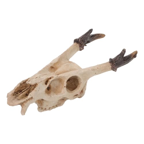 Reptile Skull Hideout Cave Resin Decoration Medium Size Terrarium Shelter for Bearded Dragons Lizards and Tortoises Habitat Accessories