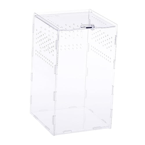 Yardwe Clear Reptile Nest Boxes with Ventilation High Transparency Easy to Clean Reptile Keeping Cases for Snakes Geckos Tarantulas and Pets