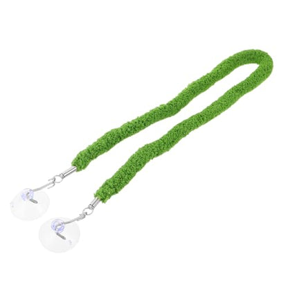 Reptile Jungle Vine Climbing Rope for Lizards and Reptiles, Realistic Green Plush Moss Rope with Stable Climbing Support and Bendable Design for Terrarium and Lizard Tank