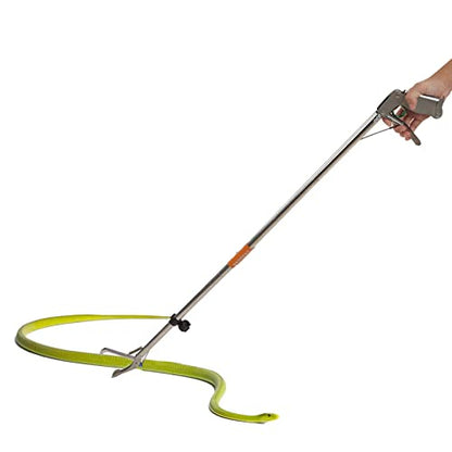 Snake Tong Foldable Self Lockable Stainless Steel Strong Reptile Grabber Catcher Snake Handling Tool
