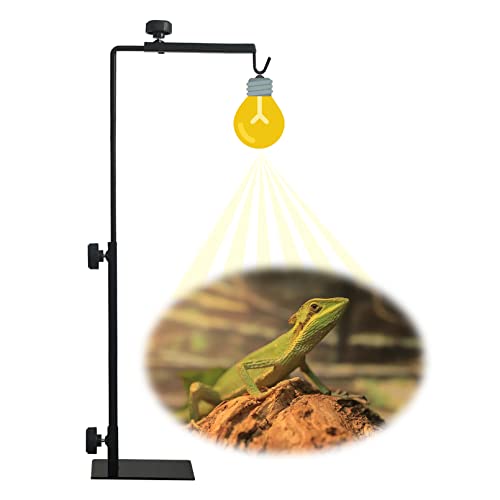 Reptile Lamp Stand,Lizard Heat Lamp Stand Height Adjustable 14.17-24.01" Floor Lamps Bracket Reptiles Tank Light Support for Reptile Glass Terrarium Amphibians Terrestrial Invertebrates Vivarium
