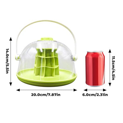 Round Transparent Snail Terrarium Kit, Portable Plastic Habitat with Air Vents & Removable Base, Breeding Box for Snails, Beetles, Spiders, Ladybugs & Small Insects