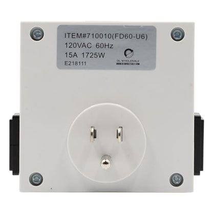 Grow1 Dual Outlet Digital Plug in Timer, 7 Day Timer, Compatible with 110V, 115V & 120V Plugs, 3-Prong, Timed Outlet Plug is Great for Lamp Timers Programmable Indoor, Perfect Digital Outlet Timer