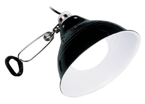 Exo Terra Reptile Dome Light Fixture - 5-1/2-Inch Porcelain Clamp Lamp for Deep Heat and Light, Perfect for Reptile Terrarium - size: 5-1/2-Inch Long