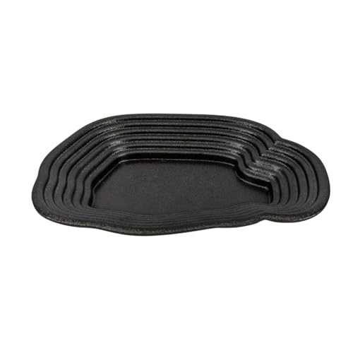 Large Reptile Bathing Pool Reptile Feeding Dish Water Bowl with Steps Aquarium Ornament for Gecko, Snake, Turtle, Bearded Dragon, Lizard Bath