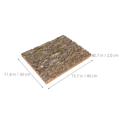 3pcs Natural Cork Bark for Terrarium - Rustic Bark Wall Panel Decor, Climbing Accessories for Reptile Tanks, Chameleons, Lizards, Turtles Glass Jar Decoration 15.75" X 11.8"