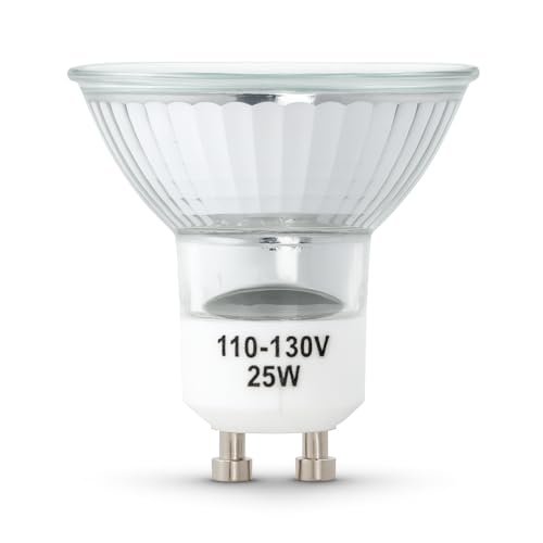 Mandala Crafts MR16 25W 120V GU10 Halogen Light Bulbs for Candle Warmers Lamps - Dimmable Warm White Fragrance Melts, Tart Burners, Scents Wax Warmer Bulbs, Pack of 4