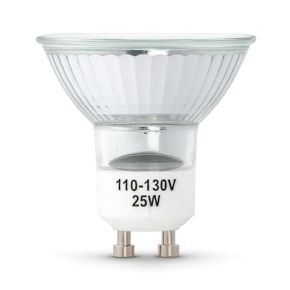 Mandala Crafts MR16 25W 120V GU10 Halogen Light Bulbs for Candle Warmers Lamps - Dimmable Warm White Fragrance Melts, Tart Burners, Scents Wax Warmer Bulbs, Pack of 4