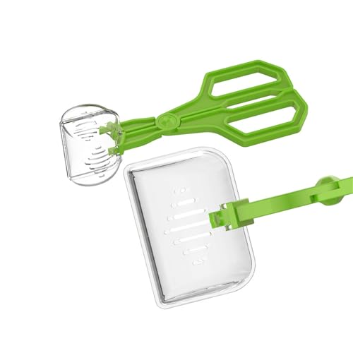 Reptiles Safe Feeding Tongs Clear Creature Catcher for Gentle Handling Ergonomic Grip Easy Maintenances Tool Reptiles Handling Clamp - color: Green, size: H
