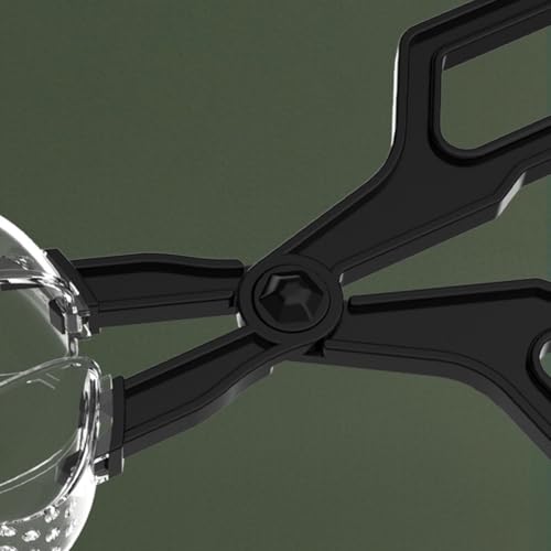 Reptiles Feeding Tongs,Clear Reptiles Feeding Tongs Gentle Creature Catcher Tool with Ergonomic Grip for Safe Handling Easy - color: Black, size: 18x7.50cm/7.09x2.95in