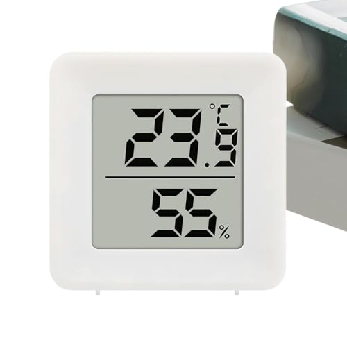 Moisture Meter - Battery Operated Gauge Hydrometer for Accurate Indoor Humidity and Temperature, Compact Design with Easy Read Display, Meter for Terrarium Incubator Greenhouse Bedroom Indoor