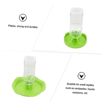 MERRYHAPY 2sets Crawling Pet Food Feeder Tortoise Water Basin Easy Clean Reptile Water Feeders