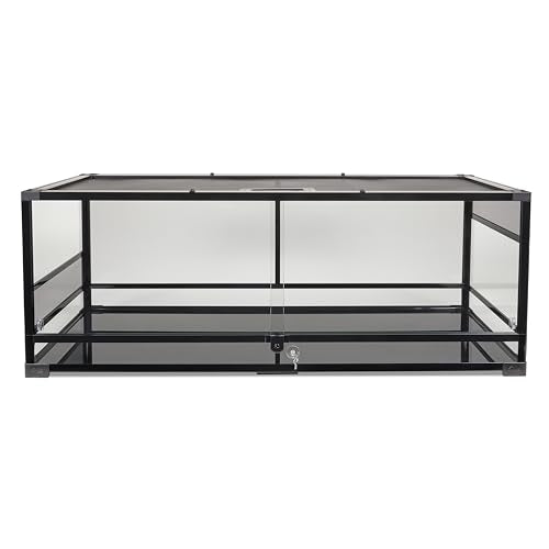Zilla QuickBuild Reptile 65 Gallon Glass Terrarium Habitat with Sliding Door For Geckos, Snakes, Lizards, Frogs, Turtles, and Tortoises, 48" x 18" x 18" - size: 48x18x18