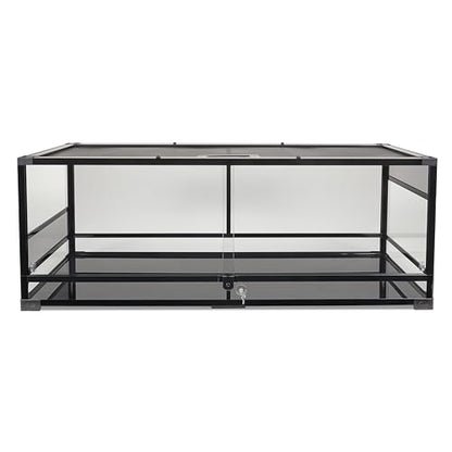 Zilla QuickBuild Reptile 65 Gallon Glass Terrarium Habitat with Sliding Door For Geckos, Snakes, Lizards, Frogs, Turtles, and Tortoises, 48" x 18" x 18" - size: 48x18x18