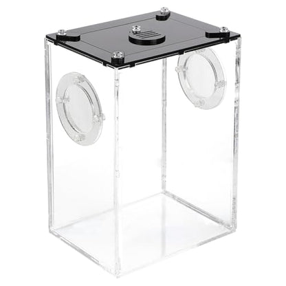 Homoyoyo Transparent Acrylic Reptile Box for Snakes Lizards Tarantulas Lightweight Breeding and Feeding Tank with Viewing Space Portable Habitat Suitable for Geckos Frogs Hermit Crabs and